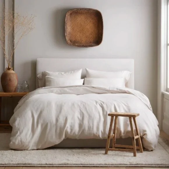 NWT Quince European Linen Duvet Cover - Sand - Picture 2 of 4